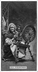 Vieille femme irlandaise à son rouet, d